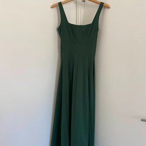 Staud Wells Maxi Dress Dark Green (Never Worn)